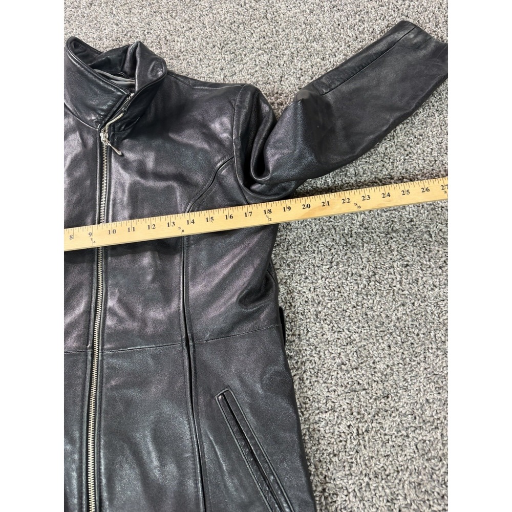Wilson's Leather Pelle Studio Bomber Jacket Women's Size Small Black - Picture 6 of 8